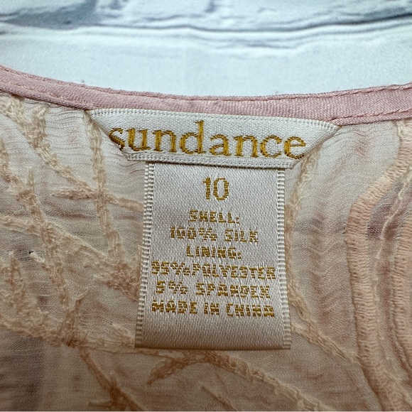 Sundance Silk Coral Embroidered Maxi Dress Gown Sz 10 Blush Pink Boho Wedding - Picture 8 of 11